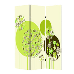 HomeRoots 48 Multi-Color Floral Canvas Screen - Vibrant 3-Panel Room Divider with Durable Wood Frame & Versatile Use 274627