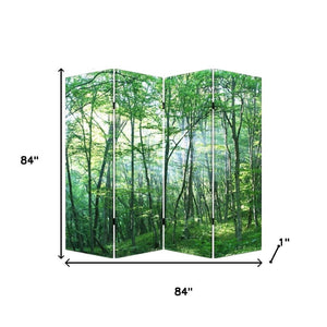 HomeRoots 84" Multi-Panel Artful Room Divider Screen - Vibrant Canvas Design, Wood Frame, & Versatile Style 274631