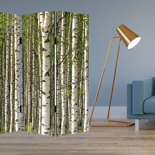 HomeRoots 84" Multi-Panel Artful Room Divider Screen - Vibrant Canvas Design, Wood Frame, & Versatile Style 274631