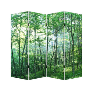 HomeRoots 84" Multi-Panel Artful Room Divider Screen - Vibrant Canvas Design, Wood Frame, & Versatile Style 274631