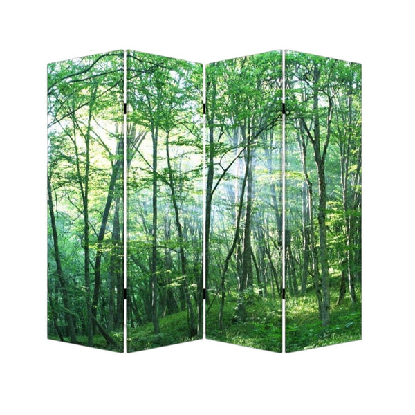 HomeRoots 84" Multi-Panel Artful Room Divider Screen - Vibrant Canvas Design, Wood Frame, & Versatile Style 274631