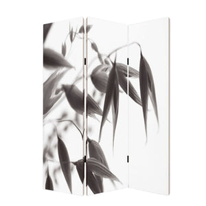 HomeRoots 48" X 72" Elegant Multi-Color Wood Canvas Folding Screen - Stylish Room Divider & Privacy Solution 274635