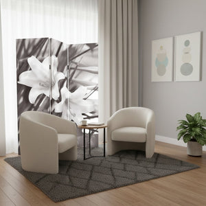 HomeRoots 48" X 72" Elegant Multi-Color Wood Canvas Folding Screen - Stylish Room Divider & Privacy Solution 274635