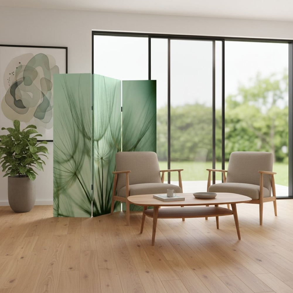 HomeRoots 48" X 72" Multi-Color Wood Canvas Room Screen - Stylish Privacy Divider with Artistic Flair & Durability 274636