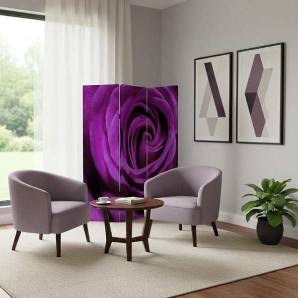 HomeRoots 48 Multi Color Wood Canvas Flourish Folding Screen - Elegant Room Divider with Vibrant Prints 274638