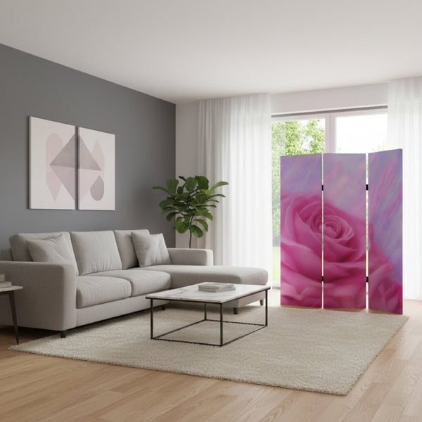 HomeRoots 48 Multi Color Wood Canvas Flourish Folding Screen - Elegant Room Divider with Vibrant Prints 274638