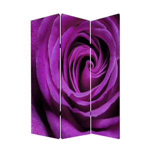 HomeRoots 48 Multi Color Wood Canvas Flourish Folding Screen - Elegant Room Divider with Vibrant Prints 274638