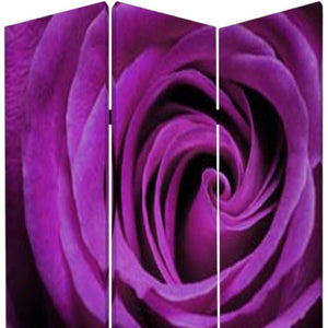 HomeRoots 48 Multi Color Wood Canvas Flourish Folding Screen - Elegant Room Divider with Vibrant Prints 274638