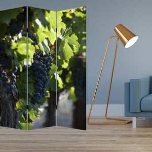 Homeroots 48" X 72" Multi Color Wood Canvas Wine Country  Screen  Cotton Canvas 274640