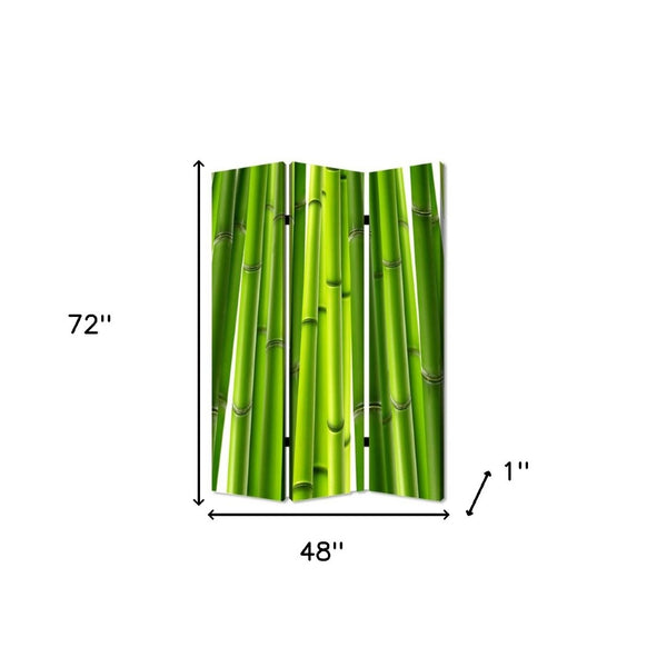 HomeRoots 48" Multi-Color Wood & Canvas Folding Screen - Versatile Room Divider & Decorative Backdrop Solution 274654