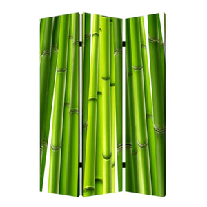 HomeRoots 48" Multi-Color Wood & Canvas Folding Screen - Versatile Room Divider & Decorative Backdrop Solution 274654