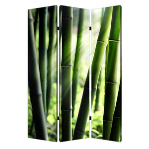 HomeRoots 48" Multi-Color Wood & Canvas Folding Screen - Versatile Room Divider & Decorative Backdrop Solution 274654