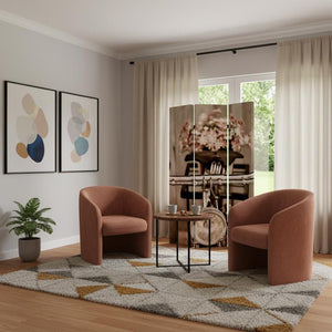 HomeRoots 48" Multi Color Wood Canvas Folding Screen - Artful Privacy Divider with Stylish Design & Storage 274655