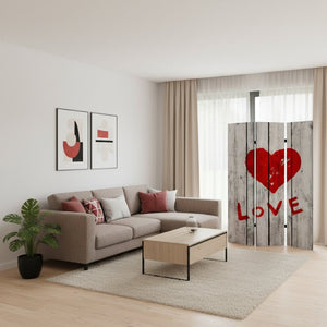 HomeRoots 48" Multi Color Wood Canvas Folding Screen - Artful Privacy Divider with Stylish Design & Storage 274655