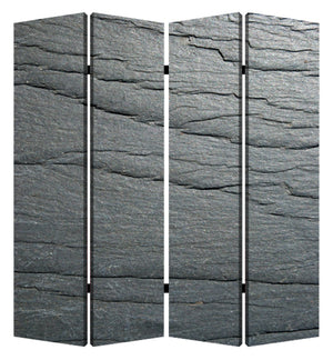 HomeRoots 84" Multi Color Wood Canvas Folding Room Screen - Stylish Privacy Divider & Decorative Backdrop 274662
