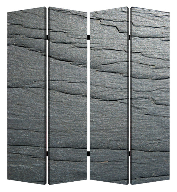 HomeRoots 84" Multi Color Wood Canvas Folding Room Screen - Stylish Privacy Divider & Decorative Backdrop 274662
