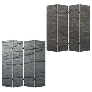 HomeRoots 84" Multi Color Wood Canvas Folding Room Screen - Stylish Privacy Divider & Decorative Backdrop 274662
