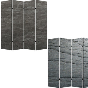 HomeRoots 84" Multi Color Wood Canvas Folding Room Screen - Stylish Privacy Divider & Decorative Backdrop 274662