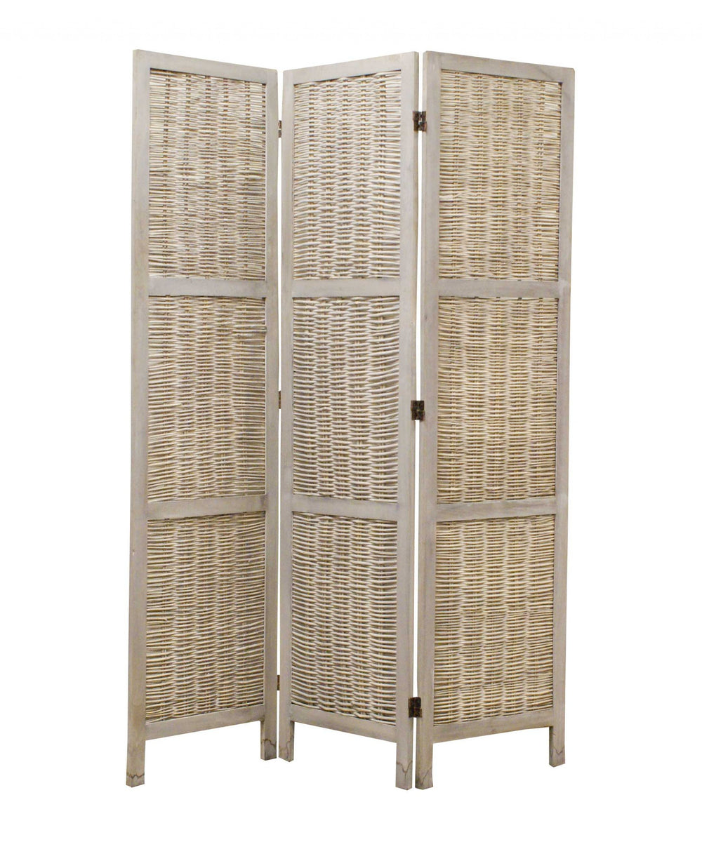 Homeroots 52 X 67 Beige Wood  Screen  Wood 274669