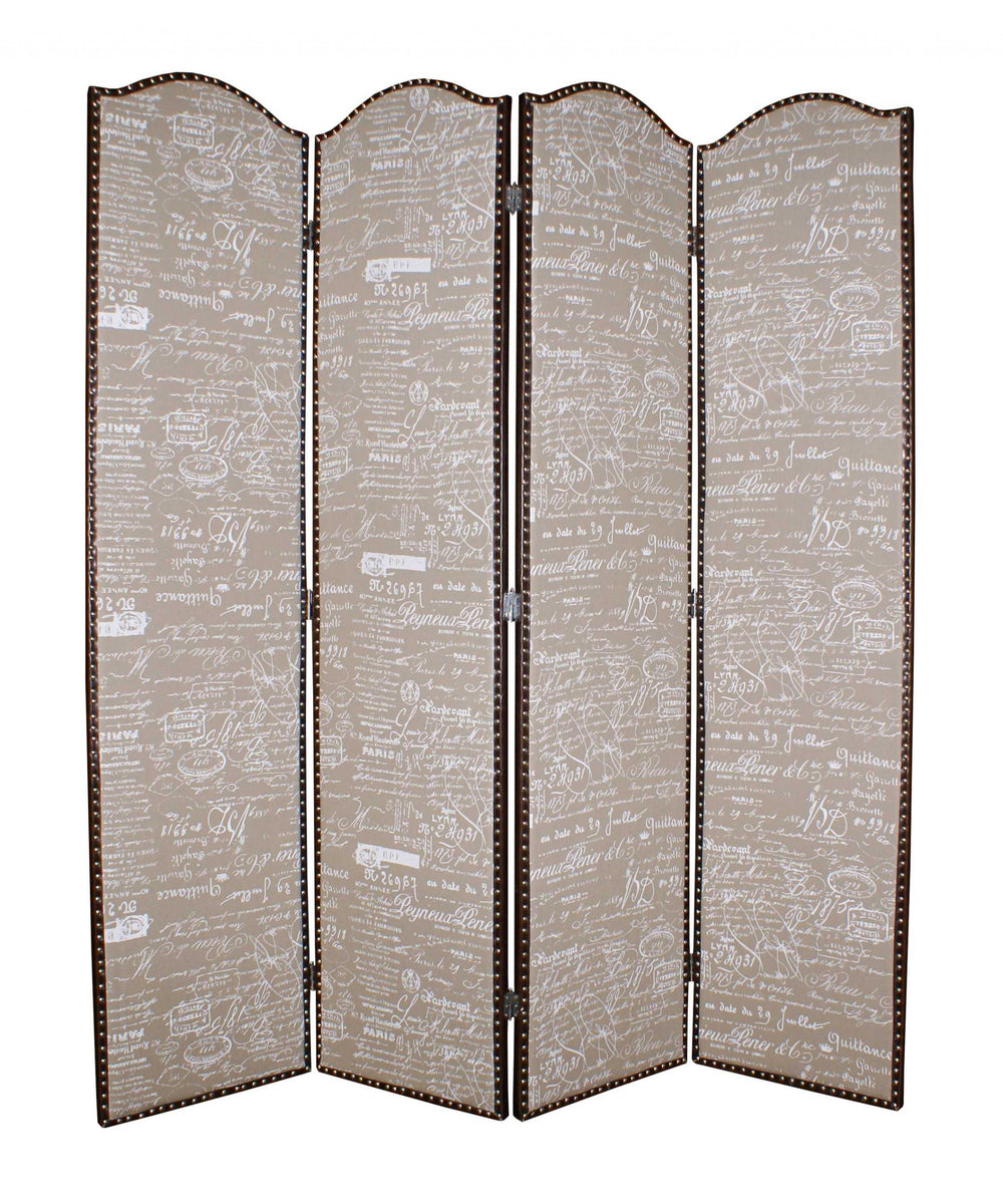 Homeroots 80 X 84 Tan Wood Galore  Screen  Wood 274684