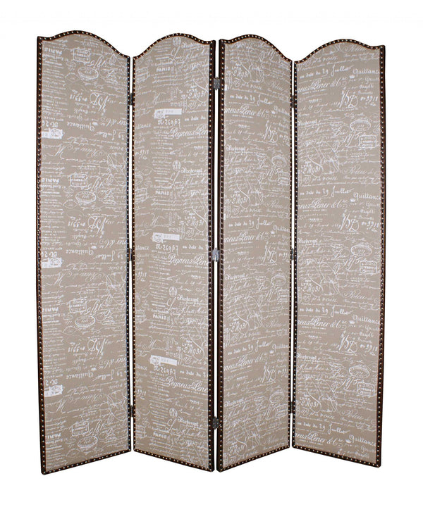 Homeroots 80 X 84 Tan Wood Galore  Screen  Wood 274684