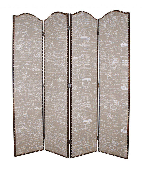 Homeroots 80 X 84 Tan Wood Galore  Screen  Wood 274684