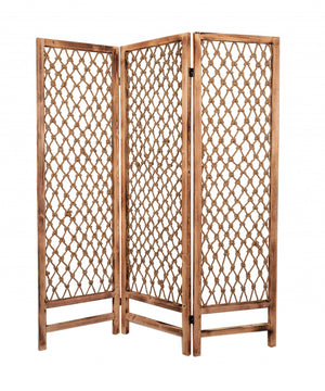Homeroots 60 X 69 Natural Rope Wooden  Screen  Wood 274700