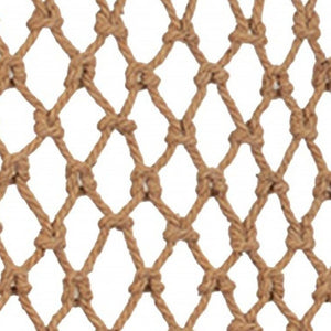 HomeRoots 60 Natural Rope Wooden Screen - Stylish Three-Panel Room Divider for Chic Indoor & Outdoor Spaces 274700