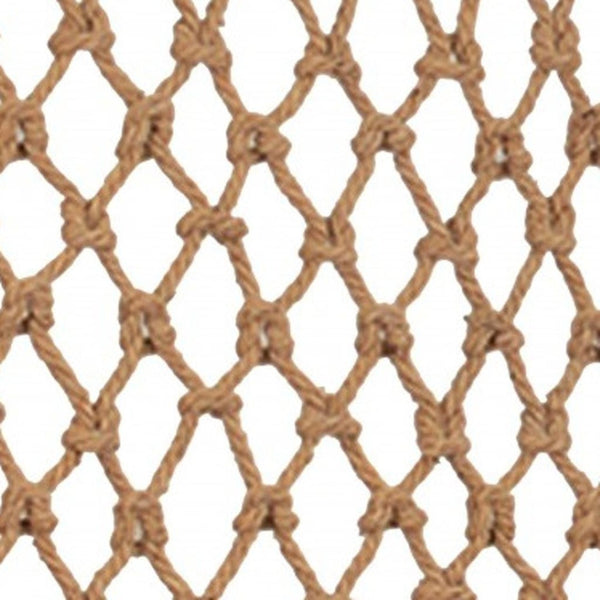 HomeRoots 60 Natural Rope Wooden Screen - Stylish Three-Panel Room Divider for Chic Indoor & Outdoor Spaces 274700