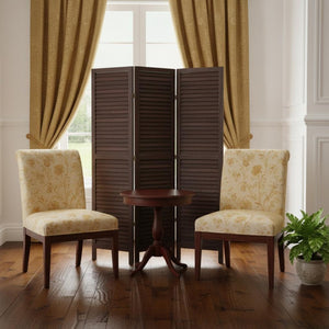 HomeRoots 48 Elegant Wood Shutter Screen – Three-Panel Room Divider for Privacy and Stylish Space Redefining Black 274703