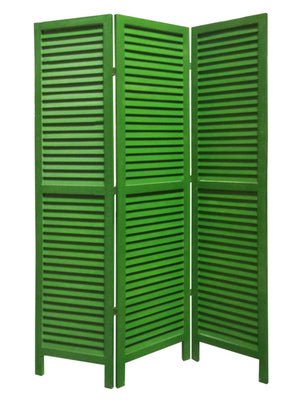 Homeroots 48" X 67" Green Wood Shutter Screen Green Wood 274705