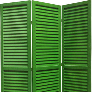 Homeroots 48" X 67" Green Wood Shutter Screen Green Wood 274705