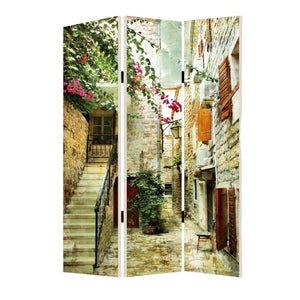 HomeRoots 48 Multi-Color Spanish Tidings Folding Screen - Stylish Room Divider with Double-Sided Artistry 274712
