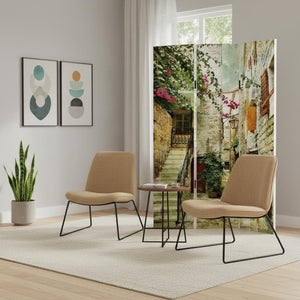 HomeRoots 48 Multi-Color Spanish Tidings Folding Screen - Stylish Room Divider with Double-Sided Artistry 274712