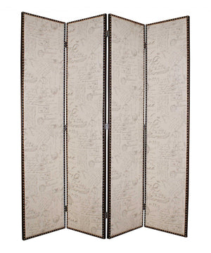 Homeroots 84 X 84 Tan Wood & Fabric  Screen Tan Wood 274720