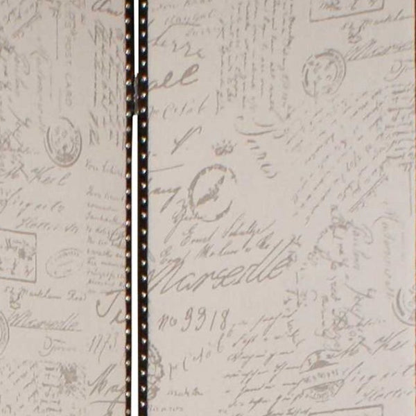 Homeroots 84 X 84 Tan Wood & Fabric  Screen Tan Wood 274720