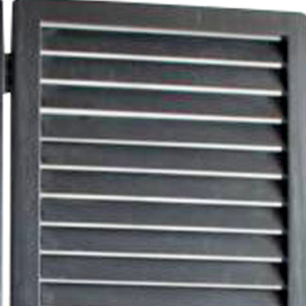 HomeRoots 47 Stylish Black Wood and Bamboo Screen - Elegant 3-Panel Divider for Privacy, Versatility & Decor 274725