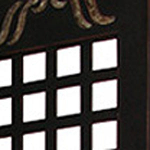 Homeroots 84" X 84" Brown Wood Omega  Screen  Wood 274735