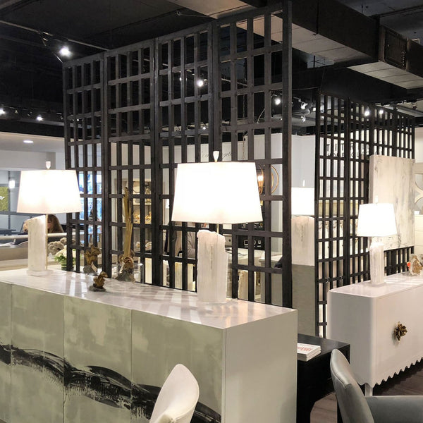 Homeroots 96" Elegant Black And White Folding Four Panel Screen Room Divider For Stylish Privacy And Decor   274741