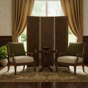 HomeRoots 65" Three-Panel Bronze Wood Forger Screen – Elegant Room Divider with Decorative Accent Design 274743