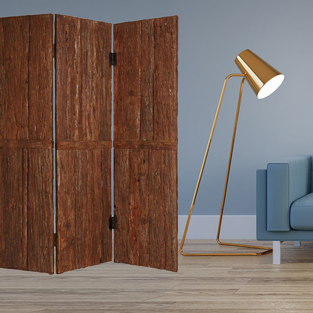 Homeroots 62" X 72" Brown Wood Tahoe  Screen  Wood 274745