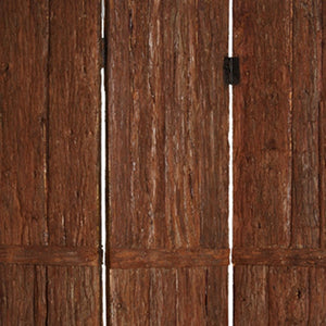 HomeRoots 62" Brown Wood Tahoe Screen - Handcrafted Three-Panel Room Divider for Stylish Privacy & Decor 274745