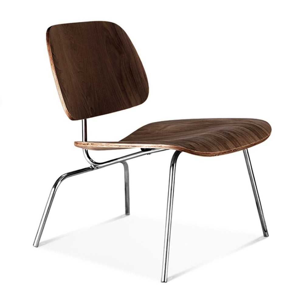 English Elm Molded Plywood Lounge Chair Mid-century Chrome Base Ergonomic Seat for Modern Living B353P345955
