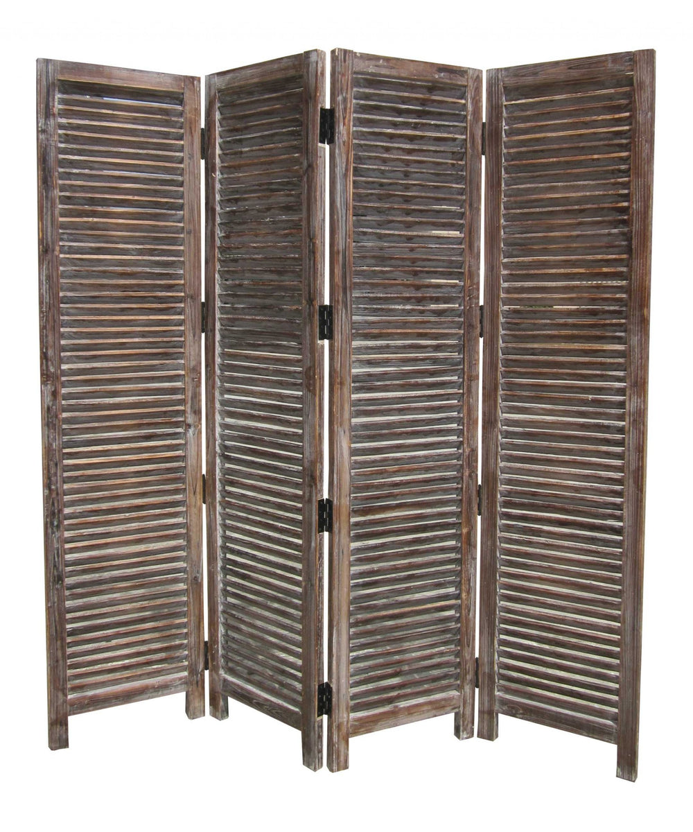 Homeroots 80 X 84 Brown Wood Screen  Wood 274748