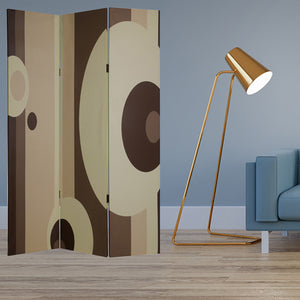 Homeroots 48" X 72" Multi Color Wood Canvas 3 Panel Screen  Cotton Canvas 274749