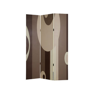 HomeRoots 48" Multi Color Wood Canvas 3 Panel Screen - Versatile Room Divider & Stylish Decorative Accent 274749