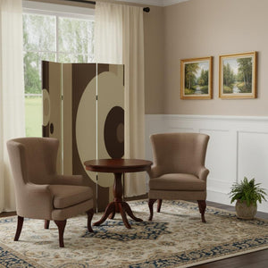 HomeRoots 48" Multi Color Wood Canvas 3 Panel Screen - Versatile Room Divider & Stylish Decorative Accent 274749