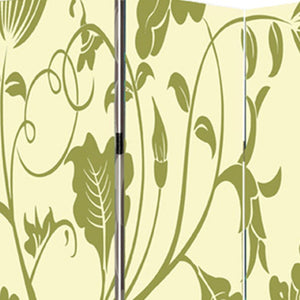 HomeRoots 48" Multi Color Wood Canvas 3 Panel Screen - Stylish Room Divider, Flexible Privacy & Elegant Decor 274752