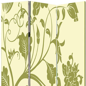 HomeRoots 48" Multi Color Wood Canvas 3 Panel Screen - Stylish Room Divider, Flexible Privacy & Elegant Decor 274752