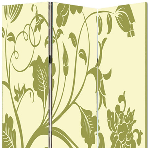 HomeRoots 48" Multi Color Wood Canvas 3 Panel Screen - Stylish Room Divider, Flexible Privacy & Elegant Decor 274752
